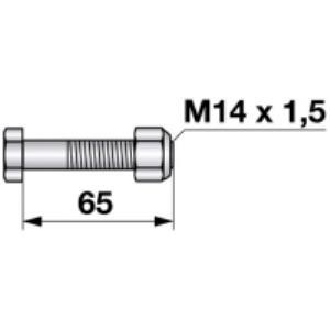 Frässchraube mit Sicherungsmutter M 14x1,5x65